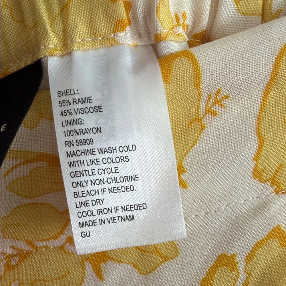 Alex Marie Golden Floral Linen blend pant - Picture 5 of 10